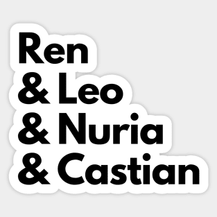 Hollow Crown Character Names Sticker